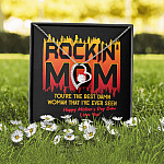 Rockin' Mom You're The Best Damn Woman That I've Ever Seen Happy Mother's Day Babe Forever Love Pendant Necklace