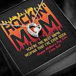 Rockin' Mom You're The Best Damn Woman That I've Ever Seen Happy Mother's Day Babe Forever Love Pendant Necklace