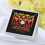 Rockin' Mom You're The Best Damn Woman That I've Ever Seen Happy Mother's Day Babe Love Knot Necklace