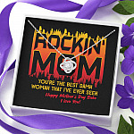 Rockin' Mom You're The Best Damn Woman That I've Ever Seen Happy Mother's Day Babe Love Knot Necklace