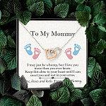 From Baby Bump To My Mommy I May Be Just A Bump Interlocking Heart Pendant Necklace - Mommy To Be Gift