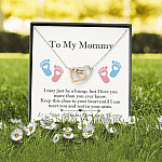 From Baby Bump To My Mommy I May Be Just A Bump Interlocking Heart Pendant Necklace - Mommy To Be Gift