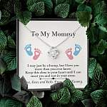 From Baby Bump To My Mommy I May Be Just A Bump Love Knot Pendant Necklace - Mommy To Be Gift From Baby Bump To My Mommy I May Be Just A Bump Love Knot Pendant Necklace - Mommy To Be Gift