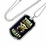 Funny Green Baby Alien You Da Best Dad in the Galaxy Father's Day Dog Tag Pendant Necklace Funny Green Baby Alien You Da Best Dad in the Galaxy Father's Day Dog Tag Pendant Necklace