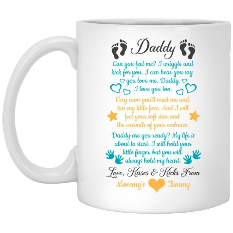 Daddy From Baby Bump mug, White, 11 oz. White Mug