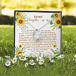 To My Daughter In Law We Both Love The Same Man I Will Forever Love You Sunflower Forever Love Heart Pendant Necklace