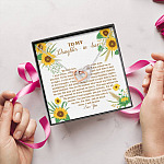 To My Daughter In Law We Both Love The Same Man I Will Forever Love You Sunflower Interlocking Hearts Pendant Necklace