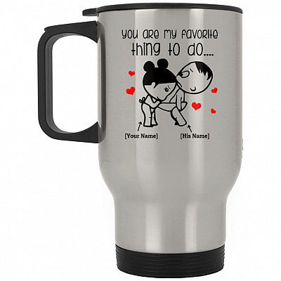 14 oz. Silver Travel Mug