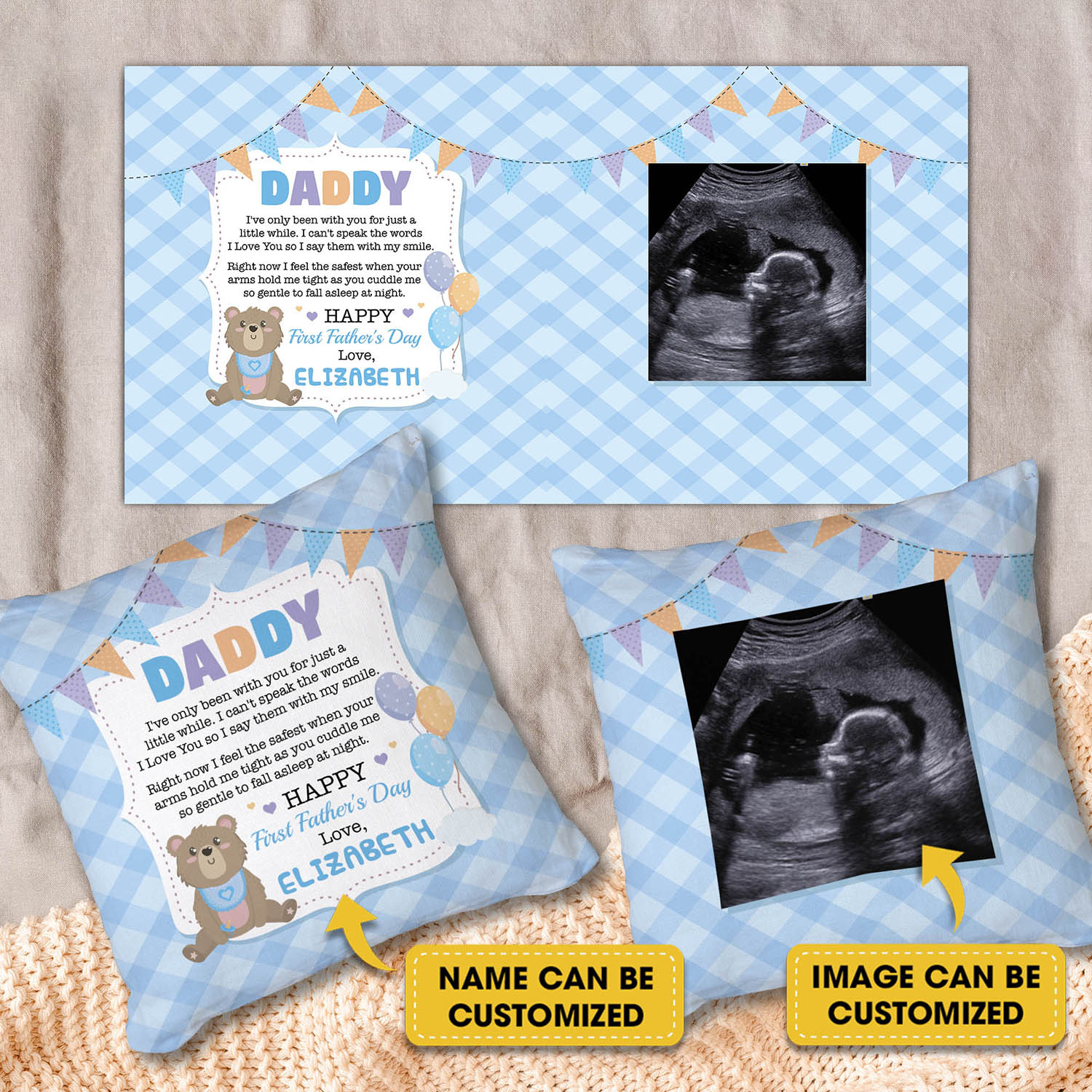 3VT. Daddy's I've Only Been With You Pillow mk3