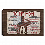 Personalized From US Soldier To My Mom, White, 0.75'' Framed Canvas