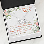 To My Smokin' Hot Wife Never Forget I Love You From Husband Infinity Heart Pendant Necklace