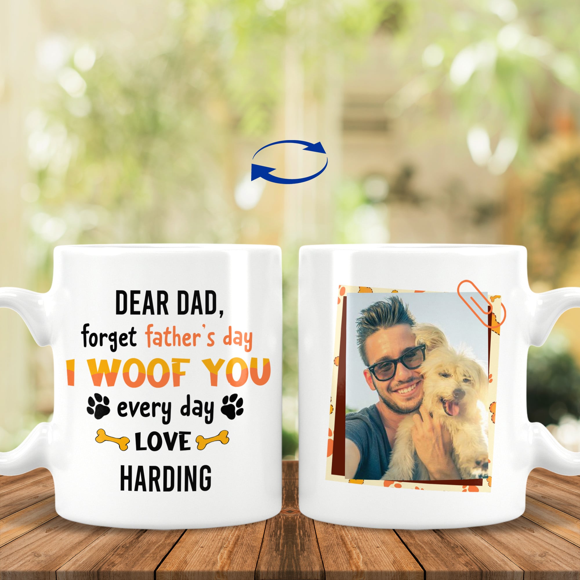 6KT. Dear Dad Forget Father's Day Personalized - sample design 11 OZ White Mug