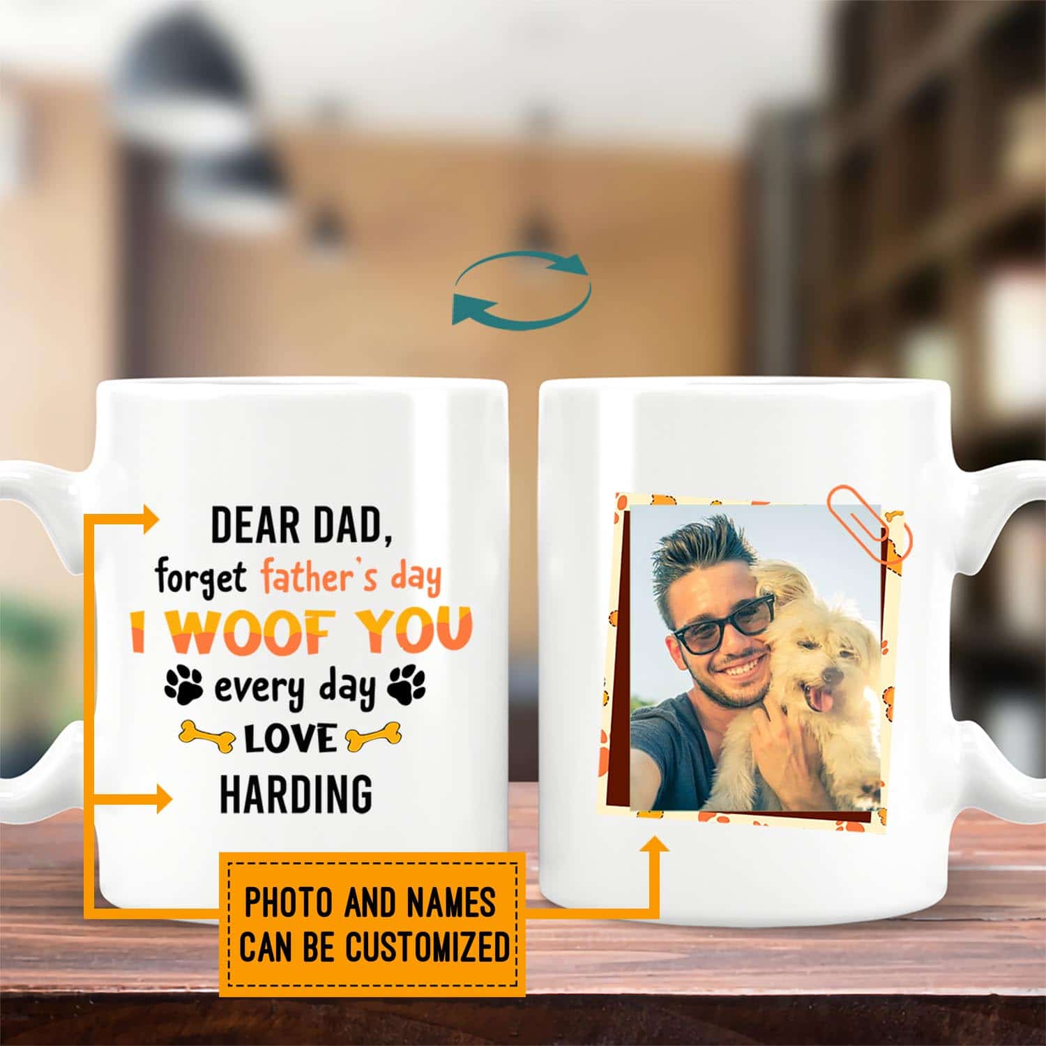 6KT. Dear Dad Forget Father's Day Personalized mockup1