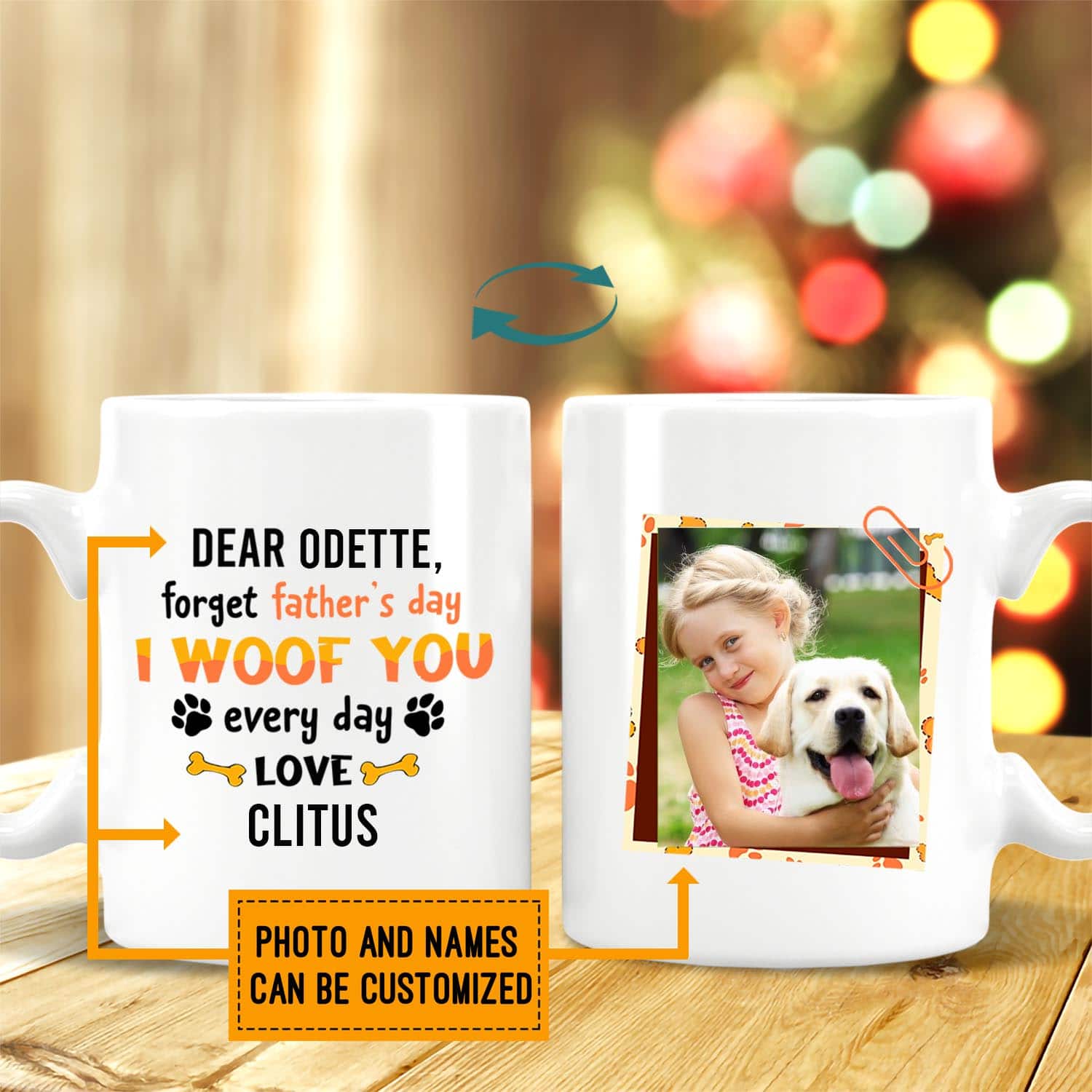 6KT. Dear Dad Forget Father's Day Personalized mockup3