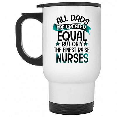 14 oz. White Travel Mug