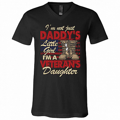 dad tee, Black, V-Neck T-Shirt