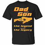 dad and son, Black, Unisex T-Shirt