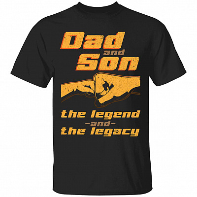 dad and son, Black, Unisex T-Shirt