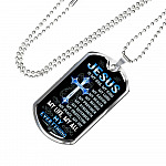 Cross Jesus Is My God My King My Lord My Savior My Healer My Refuge Christian Gifts Dog Tag Pendant Necklace