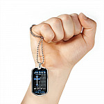 Cross Jesus Is My God My King My Lord My Savior My Healer My Refuge Christian Gifts Dog Tag Pendant Necklace