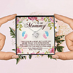 To My Mommy I May Just Be A Bump But I Love You More Than You Ever Know Love Knot Necklace - Mom To Be Gifts To My Mommy I May Just Be A Bump But I Love You More Than You Ever Know Love Knot Necklace - Mom To Be Gifts