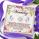 To My Mommy I May Just Be A Bump But I Love You More Than You Ever Know Love Knot Necklace - Mom To Be Gifts To My Mommy I May Just Be A Bump But I Love You More Than You Ever Know Love Knot Necklace - Mom To Be Gifts