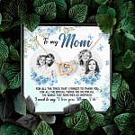 Personalized Photo to My Mom For All The Times That I Forgot To Thank You Interlocking Hearts Pendant Necklace