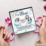 Personalized Photo to My Mom For All The Times That I Forgot To Thank You Interlocking Hearts Pendant Necklace