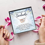 To My Smokin' Hot Soulmate Never Forget That I Love You Give Ability To See Yourself Through My Eyes Interlocking Hearts Pendant Necklace
