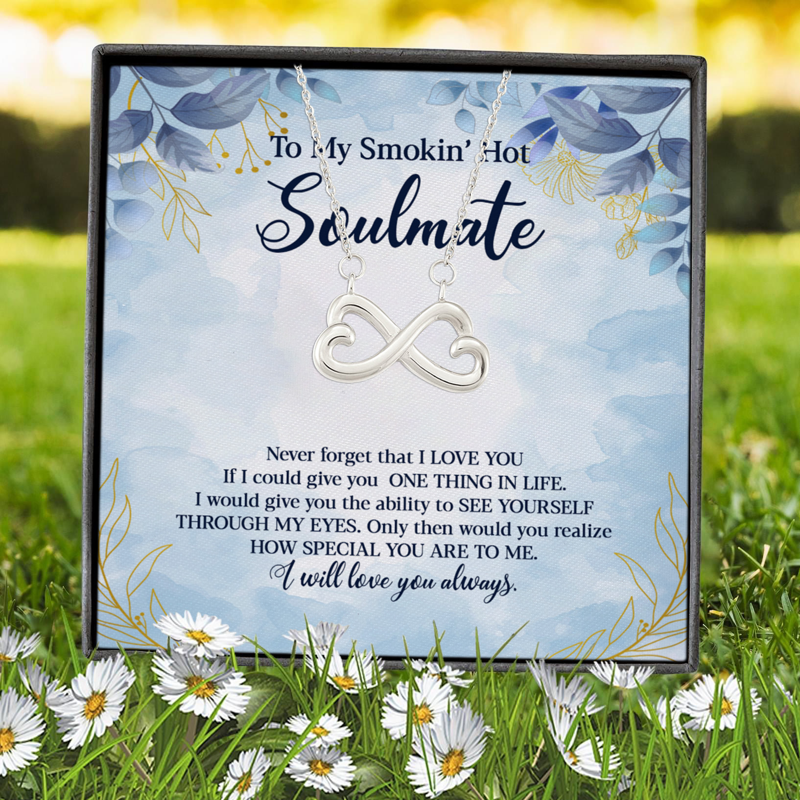 1Th. Smokin' Hot(4) Infinity Heart Necklace (Silver) 7