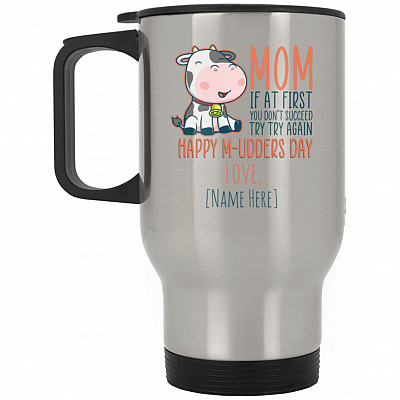 14 oz. Silver Travel Mug