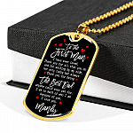 Personalized To The First Man I Have Ever Loved Dad Dog Tag Pendant Necklace
