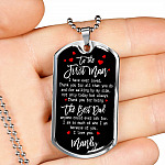 Personalized To The First Man I Have Ever Loved Dad Dog Tag Pendant Necklace