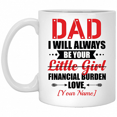 Personalized Dad I Mug, White, 11 oz. White Mug