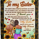 Sister Blanket, White, Cozy Plush Fleece Blanket - 50x60