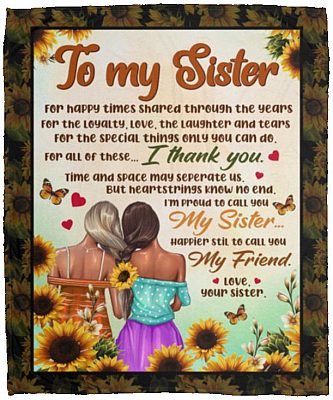 Sister Blanket, White, Cozy Plush Fleece Blanket - 50x60