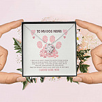 To My Dog Mama I Woof Love You Love Knot Pendant Necklaces - Missing Dog Gift