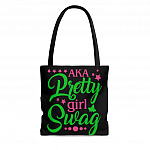 Pink and Green Aka Pretty Girl Swag All Over Print Tote Bag - Shoulder Bag - Grocery Shopping Bag