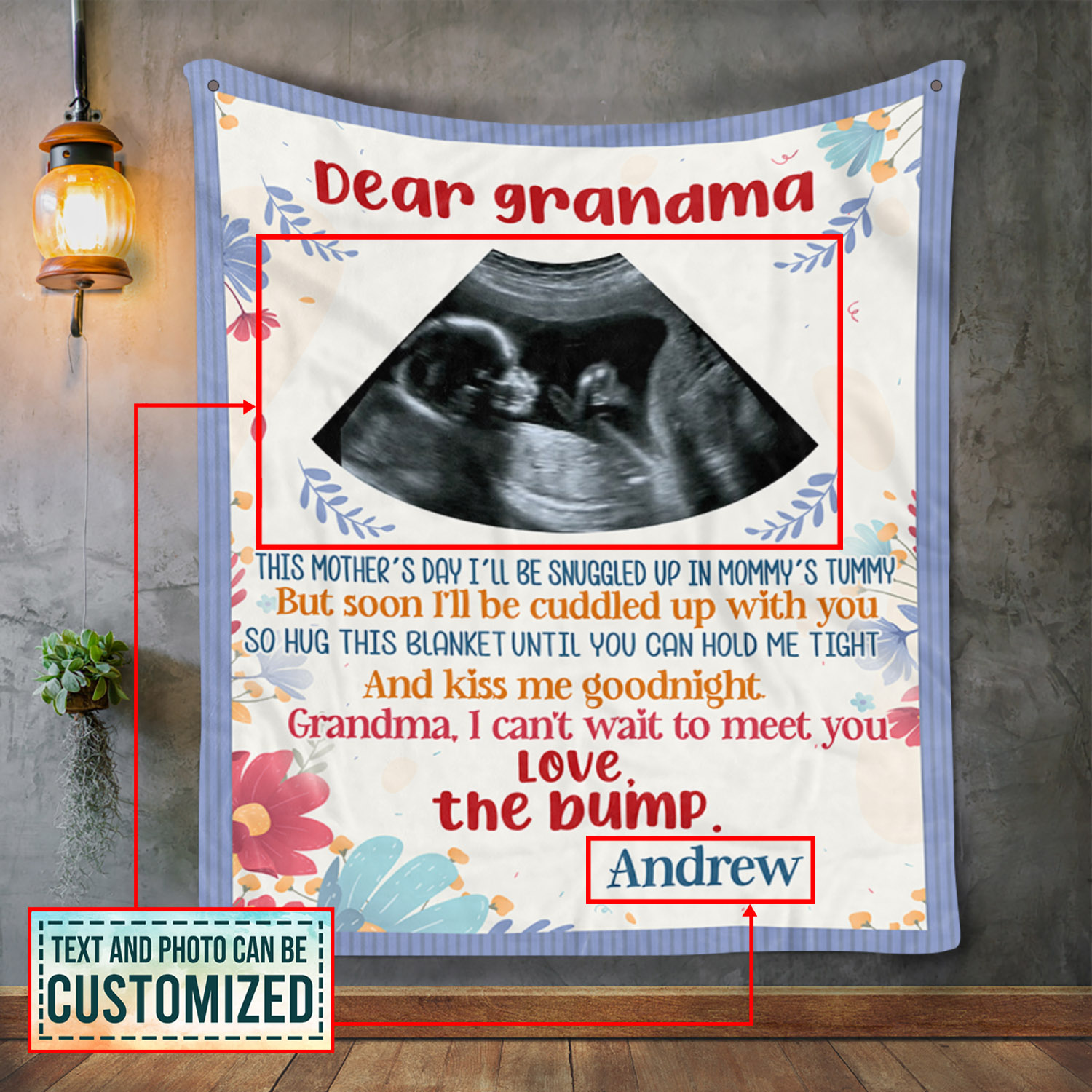 1VT. Dear Grandma This Mother Day Blanket mk3