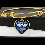 Personalized Hear the Wind and Think of Me Pet Dog Cat Heart Pendant Necklace