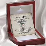 To the Mom of A Brave Nurse Daughter I Know the Worry Is Hard and We Don't See Each Other Stethoscope Necklace