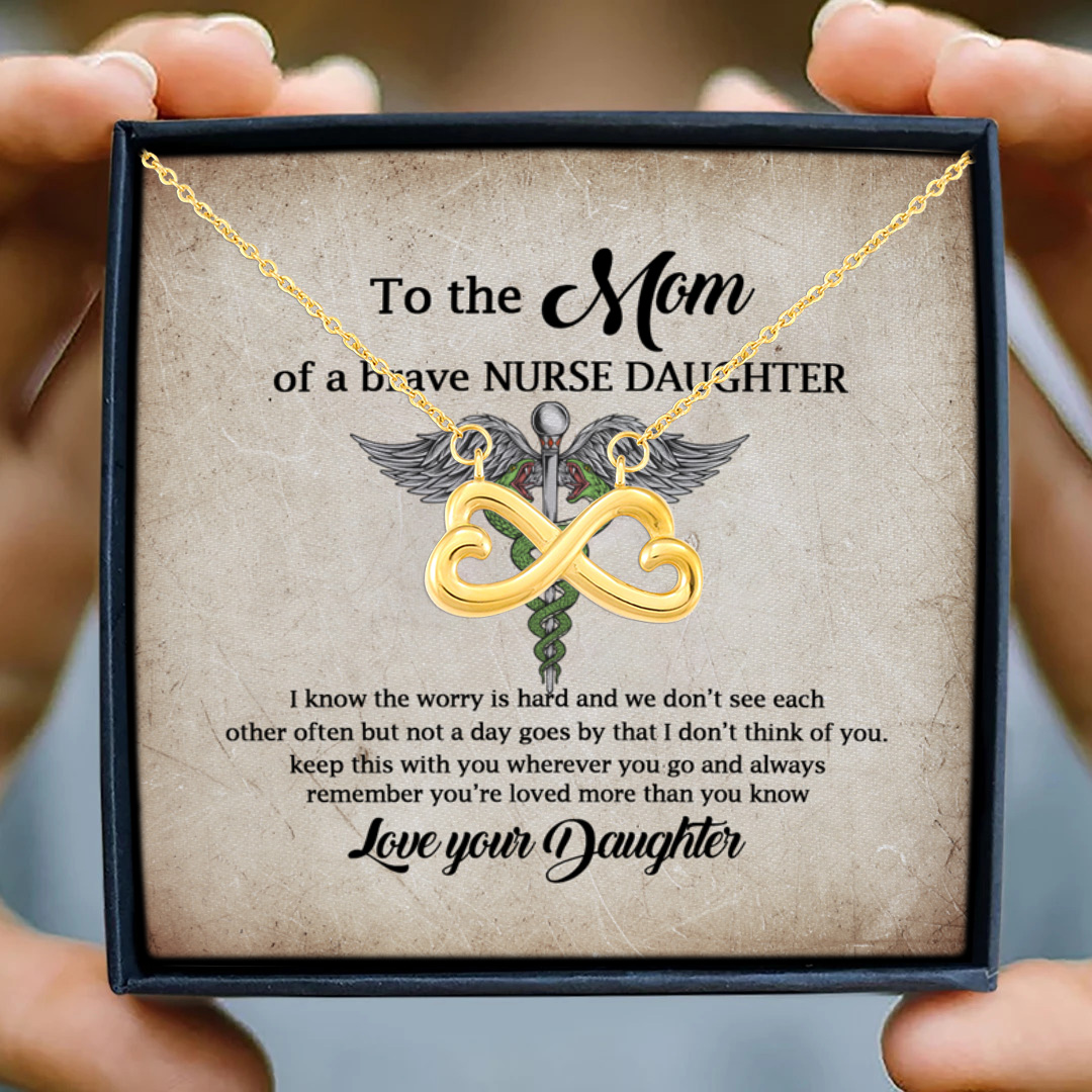 5UT. Nurse Daughter(4) Infinity Heart Necklace (Gold) 3