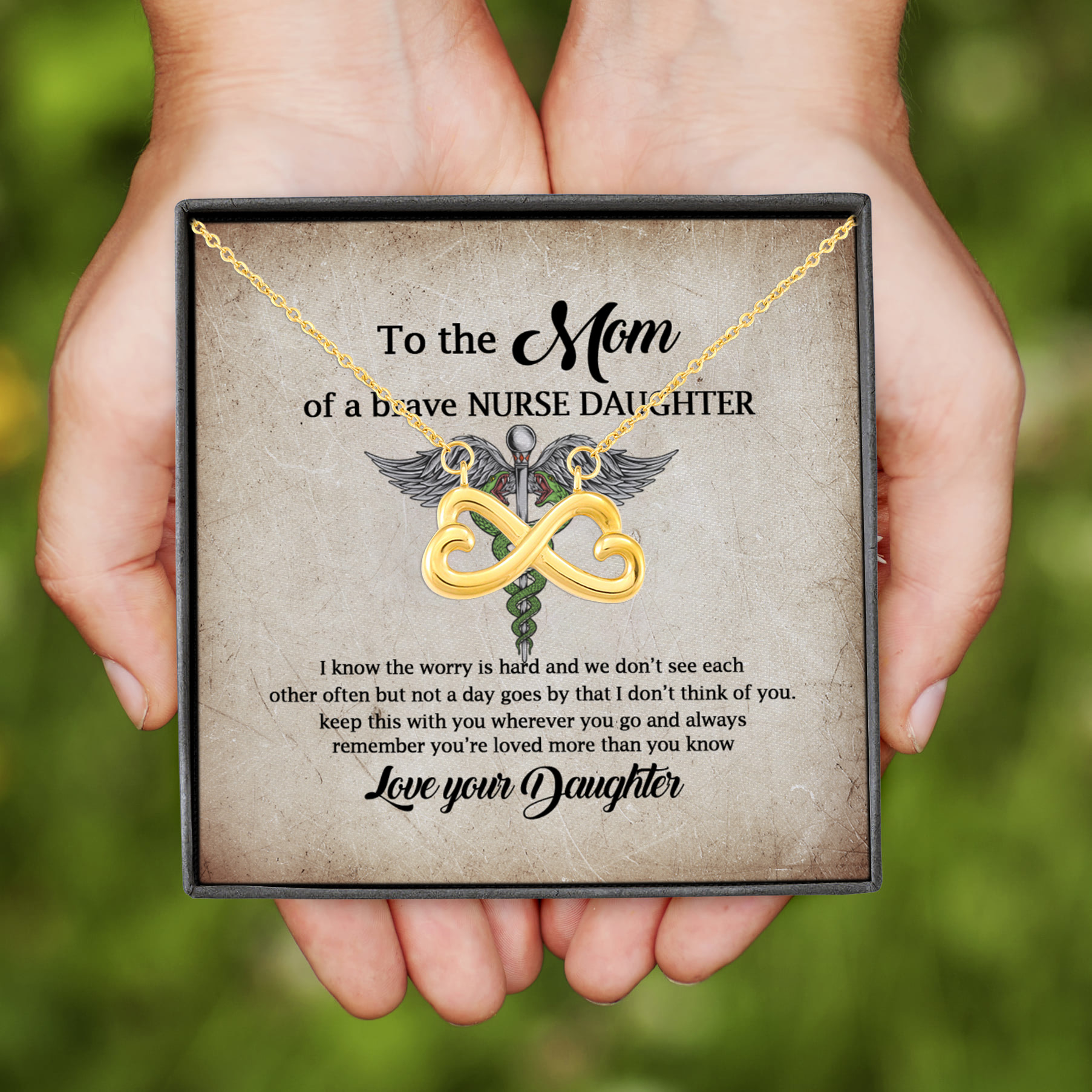 5UT. Nurse Daughter(4) Infinity Heart Necklace (Gold)