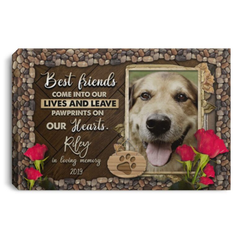 Custom Photo Leave Pawprints, White, 0.75'' Framed Canvas