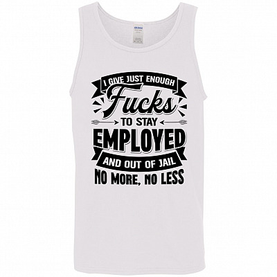 Enough Fucks Tank, White, Unisex Tank Top