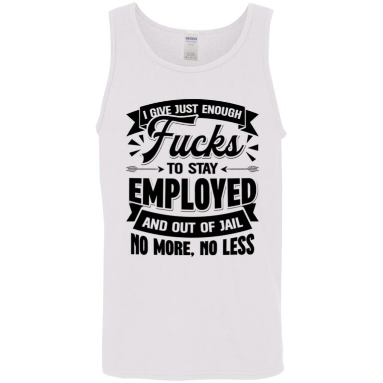 Enough Fucks Tank, White, Unisex Tank Top