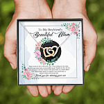 To My Boyfriend's Beautiful Mom Thank You For Sharing Your Son Joined Interlocking Hearts Necklace