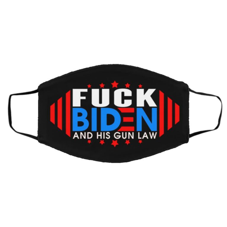 Fuck Biden Mask, Black, Cloth Face Cover – Medium/Large