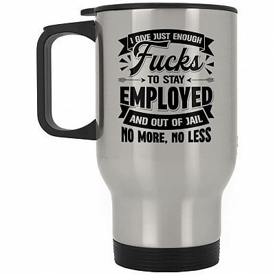 14 oz. Silver Travel Mug