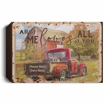 Personalized All Of Me, White, 1.5'' Deluxe Framed Canvas